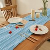 Leetaltree 4 Pack Blue Cheese Cloth Table Runner, 35x120 Inch