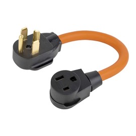 1.5-Foot Nema 14-30P to 6-50R Welder Adapter Cable, 14-30 30A 4-prong Dryer to 6-50R, STW 10 AWG Heavy Duty Cable