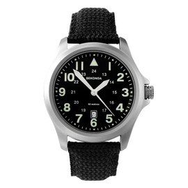 Sekonda Men's Quartz Watch with Black Dial Analogue Display and Black Nylon Strap 3347.27
