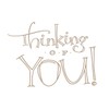 Spellbinders Glimmer Hot Foil Plate-Faux Script Thinking of You, Multi-Colour,