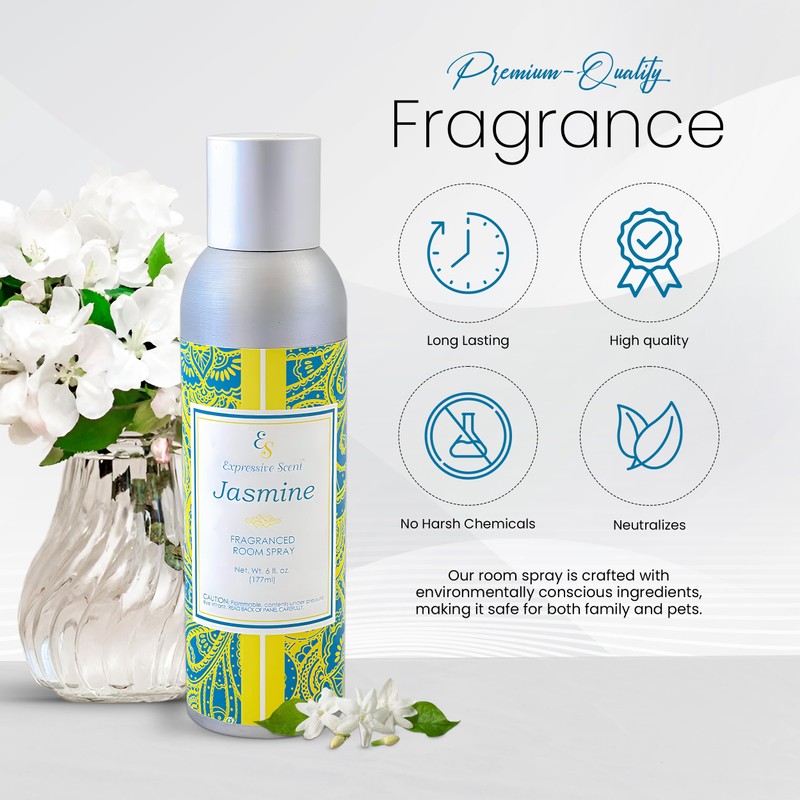 Expressive scent Room Spray Air Freshener - Long Lasting Jasmine