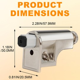 25 Pack Soft Close Cabinet Door Damper, Adjustable Soft Close Damper for Cabinet Doors/Kitchen/Bookcases/Wardrobe, Universal Hydraulic Cabinet Door Adapter for Noise Reduction & Smooth Closure