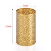 Wenbery Gold Trash Can for Bathroom, Metal Garbage Can for