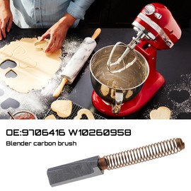 EMSea 2 Pairs Carbon Brushes 23mm/25x6x6mm compatible with Kitchenaid 5KSM90 Stand Mixer 9706416