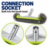 17.5 Inch Pool Brush Head, 7-Row Nylon Bristles with Rounded