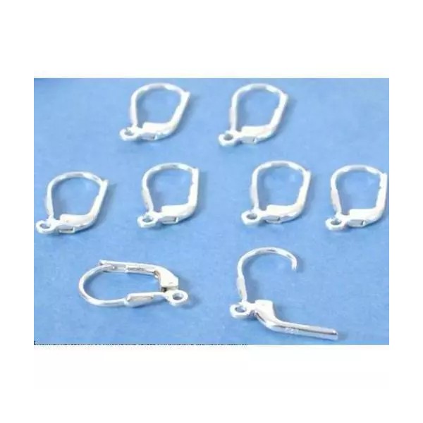 FindingKing 8 Sterling Silver Leverback Earrings 9 x 16mm
