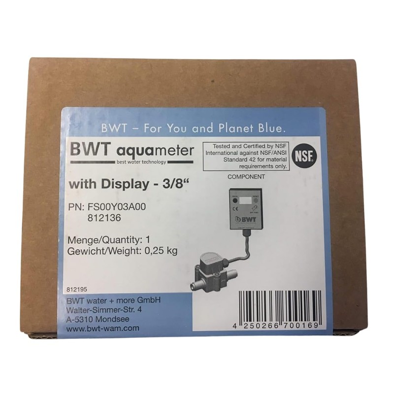 BWT Aquameter 3/8" LCD Faucet Filter - Multi-Colour Unique