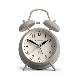 NEWGATE Classic Twin Bell Alarm Clock - Covent Garden Metal Design - Bedroom & Desk Accessory - Retro Traditional Style - Black