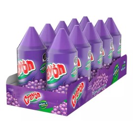 Dulce Crayón Sabor Uva 10 Pzas