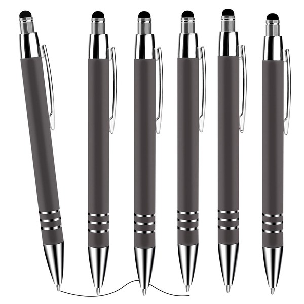 Cobee Stylus Tip Ballpoint Pens, 6 Pieces 1.0mm Retractable Ball