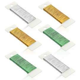 6 Rolls of Craft Wire, Thin Set, 0.35 mm x 300 m Wire for Crafts, Jewellery Wire, Craft Wire, Winding Wire, Flower Wire for Floristry, Jewellery Making, Crafts, Bouquet (Each Roll 50 m)