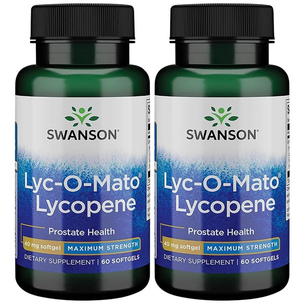 Swanson Super-Strength LYC-O-Mato Lycopene 40 Milligrams 60 Sgels (2 Pack)
