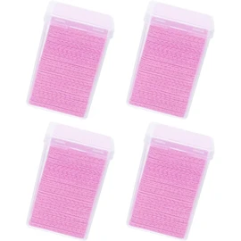 Kichvoe Toallitas No Tejidas para Pegamento de Extensiones de Pestañas, Almohadillas Rosa 800 Piezas, 4 Cajas para Mujeres y Niñas en Salón y Hogar