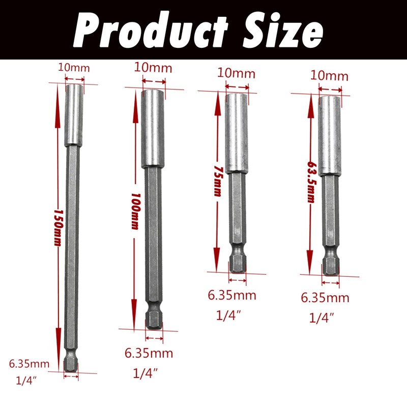 6PCS Drill Bit Holder, Drill Bit Extension, Drill Extension Bit