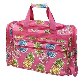 World Traveler Fashion Prints 19-inch Duffel Bag, Pineapple Pink