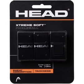HEAD Extremesoft Pickleball Paddle Overgrip - Tacky Paddle Grip Tape - Black