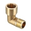 sourcing map Brass Elbow Pipe Fitting 90 Degree 1/4 BSP