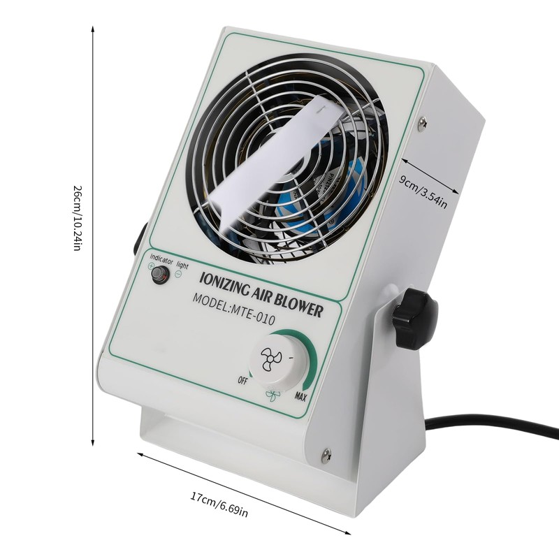 VPABES 110V Ionizing Air Blower Fan,ESD Air Ionizer Fan Desktop