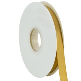 TONIFUL 1/2 Inch x 50yd Gold Satin Ribbon Thin Solid Fabric Ribbon for Gift Wrapping, Floral Bouquets, Bows and Craft Making, Christmas Valentines Birthday Wedding and Party Decoration