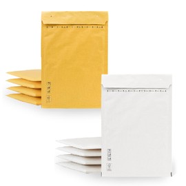 10 x Kraft White Padded Envelopes Bubble Mailers for Parcels Various Sizes m-office (220 x 260 mm)