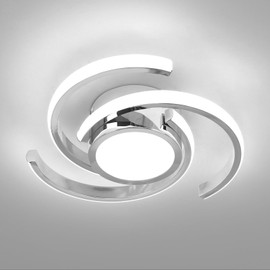 ADISUN LED Modern Ceiling Light,6000K Semi Flush Mount Ceiling Light Fixture,Unique Ceiling Light for Living Room Bedroom Corridor Aisle Hallway Indoor Ceiling Lamp (D11 in*H2.9 in; 33W)