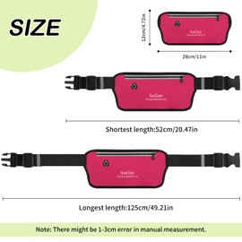 SooGree Running Belt Fanny Pack for Women Men Waterproof Waist Pack Runners Bag Slim Money belt Phone Holder for Sports Hiking Traveling Adjustable Strap Workout Pouch Lightweight Walking Jogging