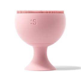 Sxnse® Palm Face Clean Pro⁺ – Silicone Scrubber Compact Electric Facial Cleansing Brush for Acne Pores & Makeup Waterproof Face Exfoliator 3 Speeds Rechargeable Skincare Tool Sensitive Skin (Rose)