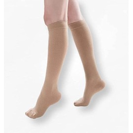 SARIMON 3 Pairs Womens Pop Socks Knee High Trouser Socks Opaque (UK, Alpha, One Size, Regular, Regular, TAN/SKIN (3 PAIRS))