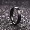King Will 5mm Black Dome Titanium Ring Matte Finish Wedding