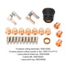 24pcs Plasma Cutting Consumables Nozzles Electrodes Protective Caps Swirl Rings