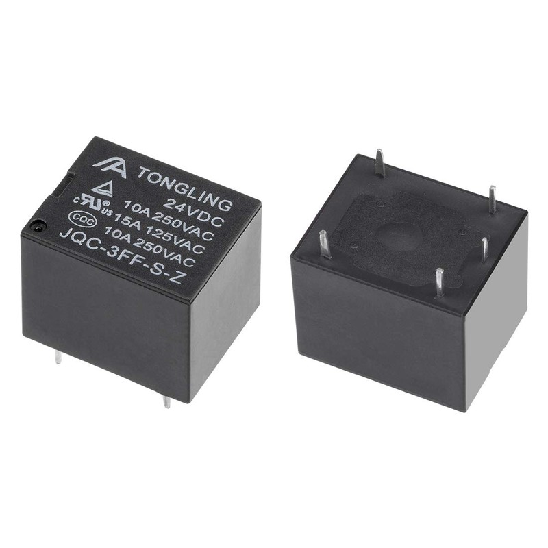 sourcing map 10 Pcs JQC-3FF-S-Z DC 24V Coil SPDT 5