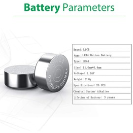 LiCB 40 Pack LR44 AG13 357 303 SR44 Batteries 1.5V Button Coin Cell Battery