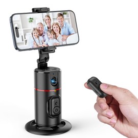 RISEOFLE Handy Stativ mit Automatische Gesicht Verfolgung, 360° Drehung Verfolgung Stativ, Keine App, Selfie Stick Stativ mit Fernbedienung und Gestensteuerung für Vlog/Tik Tok Live Videoaufnahme