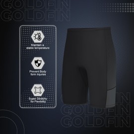 GoldFin Wetsuit Shorts Men, Mens 2mm Wet Suits Neoprene Short for Water Sports Diving Surfing Swimming Snorkeling