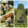 Phamouu Portable Toilet for Camping, Capacity 440LBS Adjustable Height Foldable