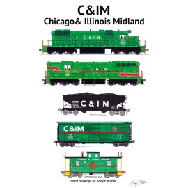 Chicago & Illinois Midland 11"x17" Railroad Poster by Andy Fletcher signed