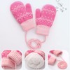 YLYMWJ Baby Toddler Gloves On String Cute Winter Warm Knitted