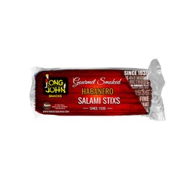Long John Snacks Salami Stixs (Habanero) - 1 lb. package, Gourmet Smoked, Flavorful Dried Snack
