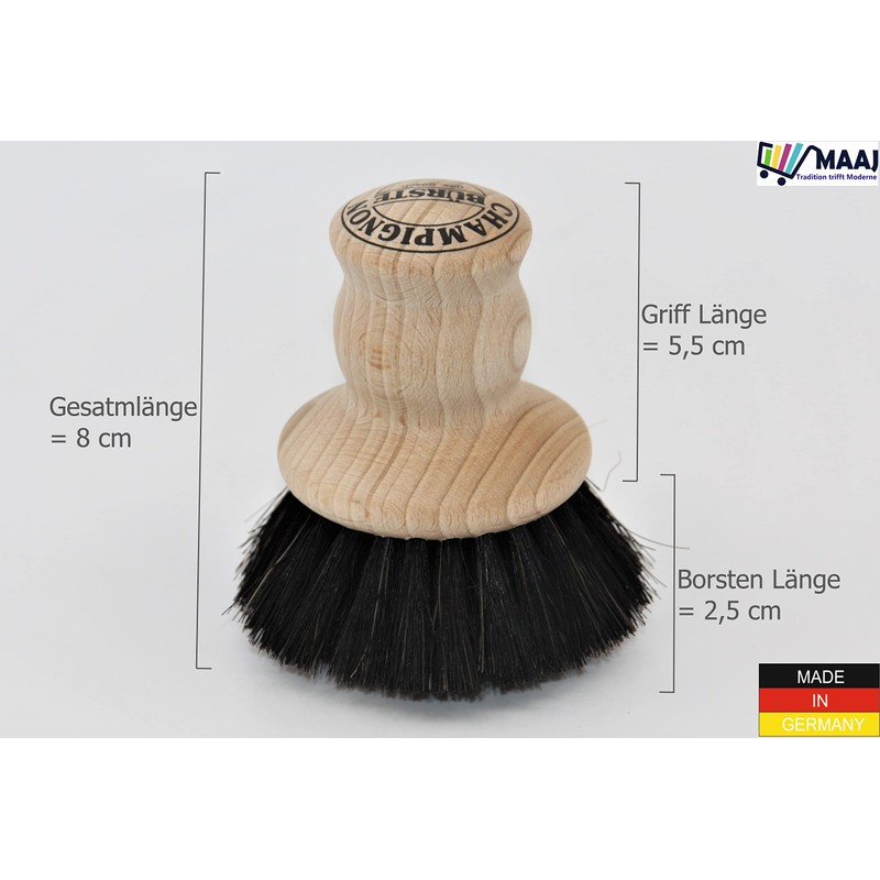 MAAJ CHAMPIGNON BRUSH / Mushroom Brush / Pot Brush Wood