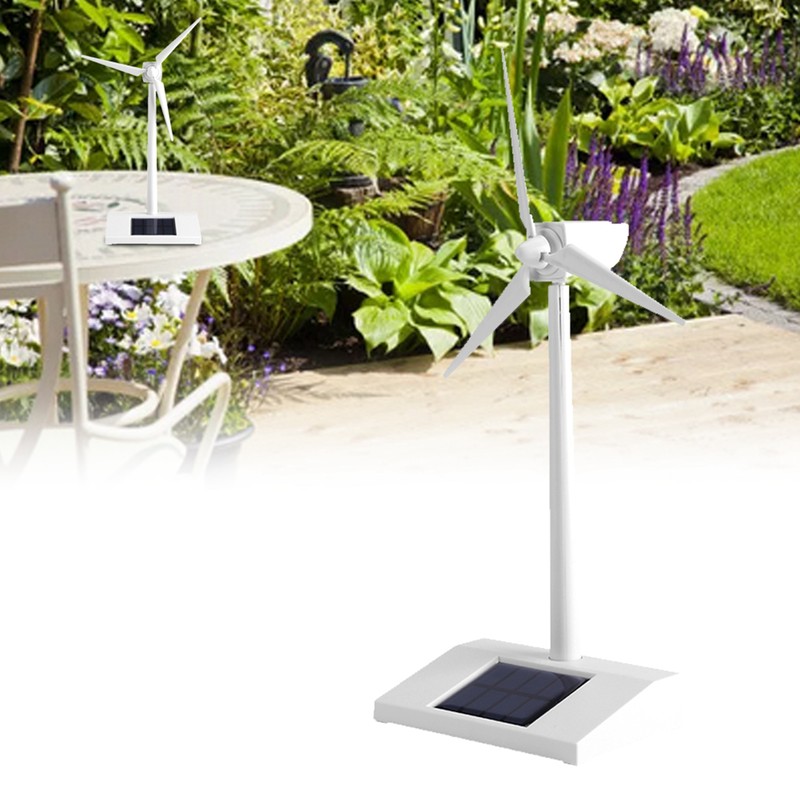 Mini Solar Energy Wind Mill Toy Kids Children Science Teaching