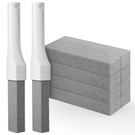 8 Pack Pumice Stone with Long Handle, Pumice Stone Toilet Bowl Cleaner