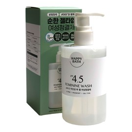 Happy Bath PH 4.5 Mildly Acidic Mugwort Gel Feminine Cleanser 300ml / 해피바스 PH 4.5 약산성 쑥 젤 여성청결제 300ml