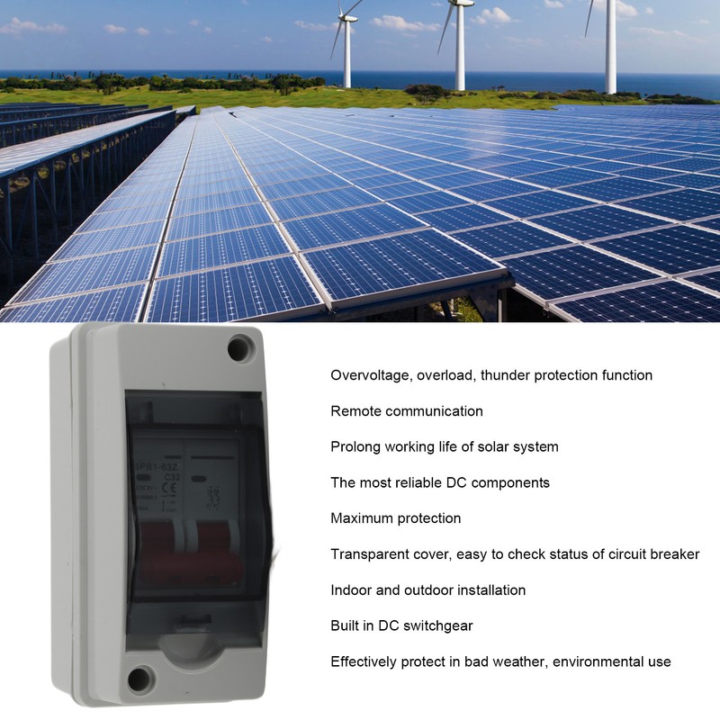 PV Solar Disconnect Switch Photovoltaic Circuit Isolator Miniature RV Breaker