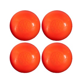 MyLec Street Hockey Balls, No-Bounce, Perfect for Play at >60 Degrees F, Durable, Roller Hockey Ball for Indoor/Outdoor Play (Orange, Pack of 4)
