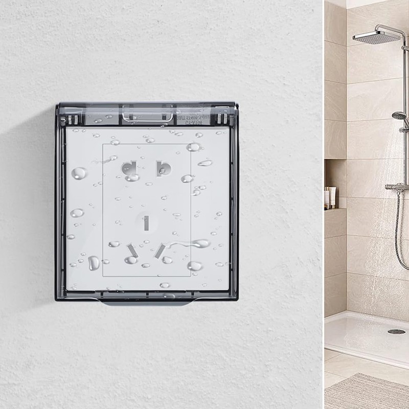 TOPPERFUN 3-Pack Waterproof Receptacle Cover 86-Type Transparent Outdoor Outlet Box