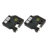 2Pcs Label Tape for D1 Black On White Label Replacement