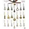 Royal Designs Celling Fan Pull Chain Beaded Ball Extension Chains