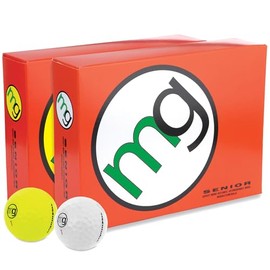 MG Golf Balls Senior Longest with Speed, Distance, & Maximum Enjoyment (1-Dozen) Choose from Classic White or Optic Yellow