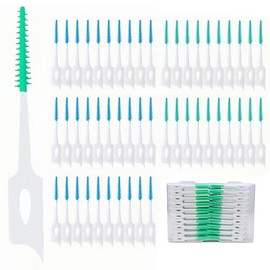 300 cepillos interdentales de doble uso, silicona suave, púas dentales desechables, púas de hilo dental de primera calidad para una limpieza eficaz