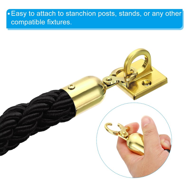 PATIKIL Stanchion Rope, 1.2m/3.9Ft Barrier Rope Twisted Post Ropes with